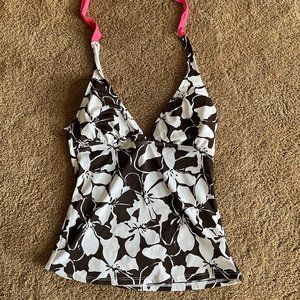 Athleta Floral Halter Swim Top MT